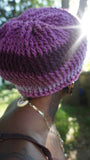 Purple slouch beanie