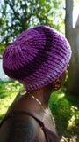 Purple slouch beanie
